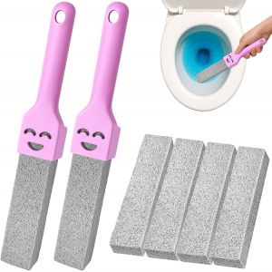 6 PièCes Pierre Ponce Brosse WC,Brosse De NettoPierre Ponce,2 PoignéEs RemplaçAbles,pour Toilettes,NettoDe Salle De Bain,Piscines,Toilettes,DéTartrage - Neuf