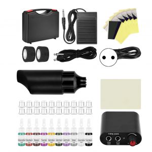 Machine A Tatouer Noire, Mini Alimentation, Kit De Stylo Rotatif Pour Debutants, 90-265 V, Prise Ue - Neuf