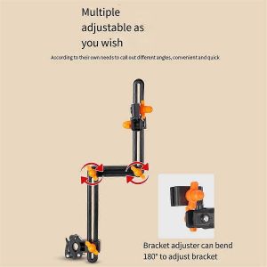 Porte-Parapluie Stable Réglable Pour Scooter Vélo,Noir Et Orange - Neuf