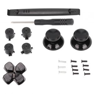 Bouton De Manette En Alliage D'aluminium Abxy Pour Manette Playstation 5, Noir - Neuf