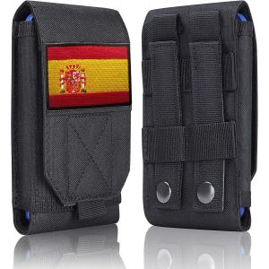 Trahoo-&Eacute;tui Tactique Molle Noir &Eacute;tanche Pour T&eacute;l&eacute;phone Portable, Sac De T&eacute;l&eacute;phone Portable R&eacute;sistant Pour Iphone 11 12 13 Pro Max, Samsung S22 S21 S20 Fe Note 20 A02s, T&eacute;l&eacute;phone De Moins De 6,7"" Avec - Neuf