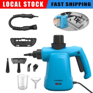 Nettoyeur vapeur naturel multi-surfaces portable avec 9 accessoires, appareil &agrave; vapeur polyvalent pour nettoyer les sols, les tissus d'ameublement, les joints et les v&eacute;hicules - Neuf