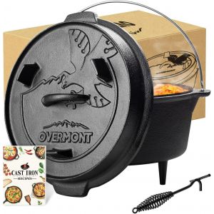 Subzonal-Dutch Oven Marmite Fonte Four N&eacute;erlandais Avec L&egrave;ve-Couvercle Pour Camping, Cuisson Barbecue - Neuf