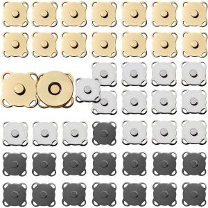 Mevronisshop-Bouton Aimant&eacute; Pour Sac,14 Pi&egrave;ces Pression Magnetique A Coudre, 14 Mm Fermoir Magnetique Convient Pour La Couture, L'artisanat, Les Bagages, Les V&ecirc;tements, Le Cuir, Les Attaches De Bouto - Neuf