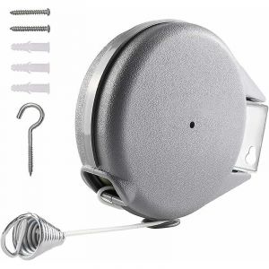 Étendoir à linge rétractable, 12 m, étendoir à linge rétractable antidérapant, étendoir à linge portable, étendoir de camping détachable - Neuf