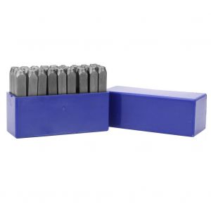 Lot de 9/27 poincons en acier pour lettres et chiffres (27 lettres de 6 mm) - Neuf