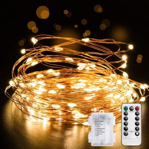 KAL-Guirlande Lumineuse Led À Piles - Girlande De Lumière 5M Avec Minuterie Ip67 Étanche Diy 50Leds Guirlandes Lumineuses Led,Intérieur Extérieur Pour Noël | Chambre | Décoration Lumineuse | Jardin - Neuf