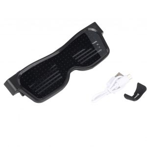 Hjlian Lunettes De Fete A Led Avec 9 Modes De Flash Rapide, Chargement Usb, Lunettes Lumineuses, Controle Par Application, Jouet Lumineux - Neuf