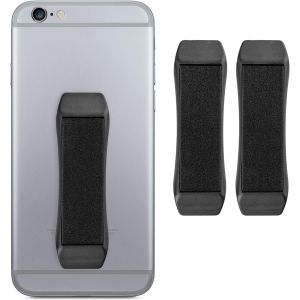 JGD-Set 3X Support autoadh&eacute;sif pour Smartphone - Accessoire Doigt pour t&eacute;l&eacute;phone Portable - Sangle poign&eacute;e &eacute;lastique Dos Smartphone - Noir - Neuf