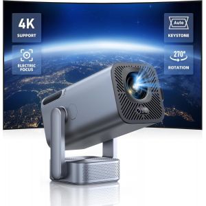 ChenQuanSarl-Vidéoprojecteur Portable Focus Électrique/Auto Keystone 26000 Lumes Natif 1080P Fhd Mini Vidéoprojecteur 4K Supporté,Projecteur Video Wifi6 Bluetooth,Retroprojecteur Portable Exterieur H - Neuf