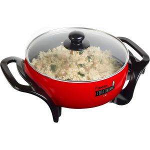 Chenquansarl-App800polefriremultifonctionxlaveccouvercleenverredesignitalienantiadhsive1500wrougeetnoir - Neuf