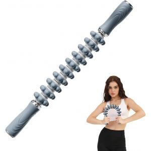 Rouleau De Massage, Rouleau Musculaire Sportif, Muscle Roller Stick, Flexible B&acirc;ton De Massage Soulagement De La Douleur Musculaire Et Relaxation, Outil De Massage, Masseur Anti Cellulite (Bleu) - Neuf
