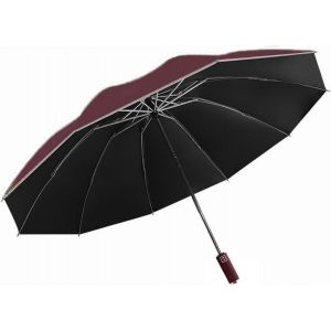 Parapluie Invers&eacute; Portable Compact Et Coupe-Vent Pour La Pluie Pliable Automatique Avec Bande R&eacute;fl&eacute;chissante De S&eacute;curit&eacute; - Neuf