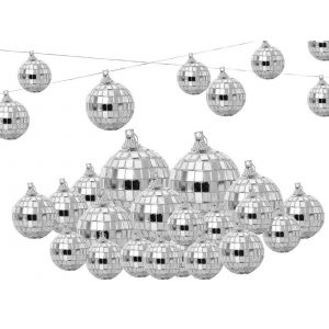 Lot de 20 mini boules disco &agrave; miroir pour d&eacute;corations de No&euml;l et de f&ecirc;tes - Neuf