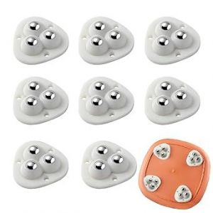 (8pcs, Blanc) Mini Auto-Adhésif Sur Roulettes, De Bâton Sur La Roue Universelle, Une Rotation À 360°, De L'adhésif De Pivotement De La Poulie Pour Les Poubelles, Boîtes De Rangement - Neuf