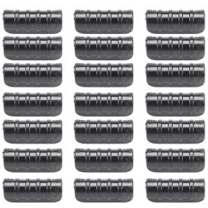 50pcs Noir Serre Film En Plastique Tuyau Tube Et Film Clip Pince Connecteur Kit Outil De Jardin 20mm - Neuf