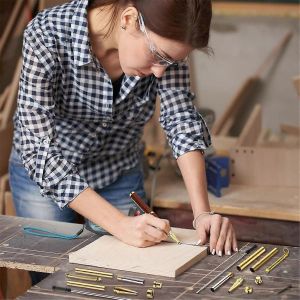 10 Pcs Kits De Stylos Pour Le Tournage Du Bois 7mm Slimline Pen Twist Kit Or - Neuf