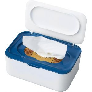 KALANKA-3 types de couleurs, 19 &times; 13 &times; 7,5 cm, bo&icirc;te de rangement pratique pour cuisine, salle de bain et bureau, bo&icirc;te &agrave; lingettes humides et papier hygi&eacute;nique (bleu) - Neuf