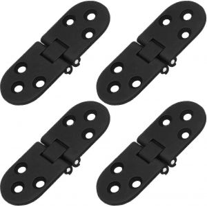 Charni&egrave;re de plateau de majordome noir,charni&egrave;re &agrave; rabat pliante robuste Charni&egrave;re &agrave; bord rond &agrave; 180 degr&eacute;s pour tables pliantes Machine &agrave; coudre Accessoires de meubles de tablebl - Neuf