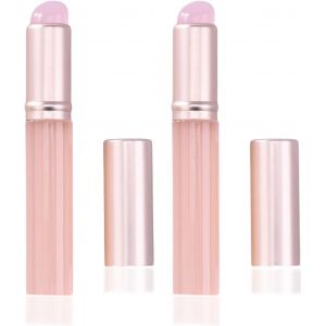 Hthed-2 Pcs Brosse &Agrave; Ongles En Silicone, Brosse &Agrave; Ongles Ombre Outils &Agrave; Ongles En Silicone, Applicateur Chrome En Silicone R&eacute;utilisable Pour Ongles, Brosse &Agrave; Vernis &Agrave; Ongles D&eacute;grad&eacute; Portable, Rose - Neuf