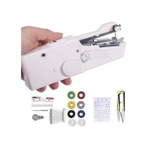 Mini Machine &Agrave; Coudre Portative &Eacute;lectrique Pour D&eacute;butants Et Voyage - Appareil De Couture Main Compact &Agrave; Piles Pour Tissu Et Cuir - Neuf