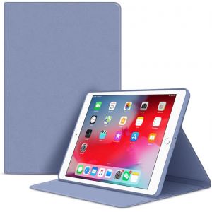 LORANKA-Coque pour iPad 9&egrave;me 10,2 2021/ 8&egrave;me 2020/2019 7&egrave;me G&eacute;n&eacute;ration, iPad Air 10.5 Pouces/Pro 10,5"" 2017 &Eacute;tui Flexible Smart Cover Case (Veille/R&eacute;veil Auto) Housse Arri&egrave;re TPU Souple, Violet Gris - Neuf