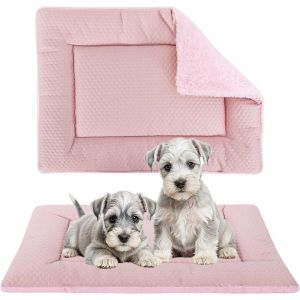 Tapis De Lit Pour Chien,Frais Et Chaud Coussin Chien,Réversible Tapis De Couchage,Tapis Lavable Pour Animaux De Compagnie Adapté Xh080 (91x58cm,Rose) - Neuf