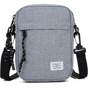 CHENG-Pochette à Bandoulière pour Téléphone Portable, Vertical Sac à Bandoulière pour Smartphone Homme, Portefeuille Sac à Épaule Hommes Sac à Main de Téléphone Sacoche Etui avec Bandoulière Réglable - Neuf