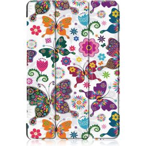 Étui Pour Samsung Galaxy Tab A 10.5 (2018) T590/T595, Coque Fine Et Légère En Cuir Avec Support À Trois Volets Avec Fonction Veille/Réveil Automatique, Étui De Protection À Rabat Magnétique - Neuf