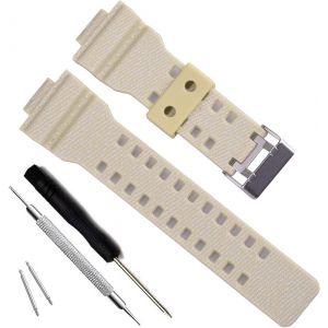 My Time Olibopo Natural Resin Replacement Watch Band Strap For Casio Mens G-Shock Gd120/Ga-100/Ga-110/Ga-100c - Neuf