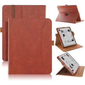 DINGGUAGUA Coque &Eacute;tui pour BOOX Go 10.3 ePapier Tablette 10.3 inch Cuir PU avec &eacute;tuis pivotants &agrave; 360 degr&eacute;s Case, Veille/r&eacute;veil Automatique,Rouge - Neuf