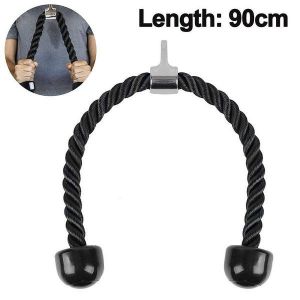 Corde &Agrave; Triceps En Nylon Durable Avec Extr&eacute;mit&eacute;s En Caoutchouc Antid&eacute;rapantes &iquest; Outil De Fitness Polyvalent Pour Un Entra&icirc;nement Efficace En Traction Et En Force - Neuf