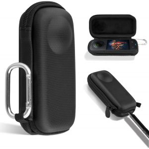 CHECARZHN--NO1-Pour Insta360 X5 X4 ¿Étui De Transport Rigide Pour Caméra D'Action,Sac De Rangement Compact De Voyage Compatible Avec Insta360 X5/X4 Caméra D'Action Avec Base D'Accès Rapide & Mousquet - Neuf