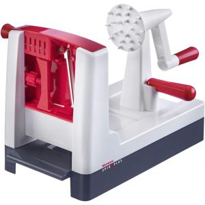 Coupe-L&eacute;gumes En Spirale Avec 1 Insert De Coupe Pour 4 Variantes De Spirales, &Eacute;paisseur De Coupe R&eacute;glable, Acier Inoxydable/Plastique, Spiro Plus, Blanc/Gris Fonc&eacute;/Rouge, 97132260 - Neuf