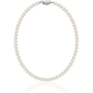 Collier Ras De Cou De Perles Collier De Perles Cristaux Femme Fermoir Argent Sterling 925 Crystal Perle 4mm 5mm 6mm 8mm Choker Mariage Cadeau D'anniversaire Pour Femme - Neuf