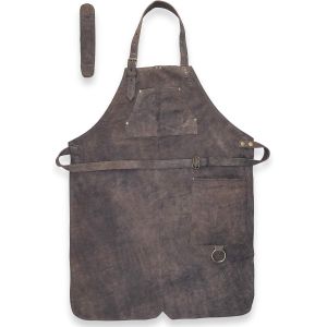 Ulteronixshop-Henry - Tablier de barbecue et de cuisine vintage en cuir - Antique - Neuf