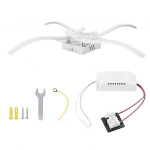 HJLIAN Plafonnier 140 LED au design elegant et incurve, ideal pour une chambre, un salon ou un bureau, AC85-265 V - Neuf