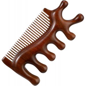 Kal-Peigne De Massage 4 En 1 Pour Cuir Chevelu, Massage Du Cuir Chevelu, Stress Relaxant, Outil De Méridiens Pour Cheveux, Visage, Yeux, Cou, Corps, Peigne De Massage Pour La Croissance Des Cheveux, - Neuf