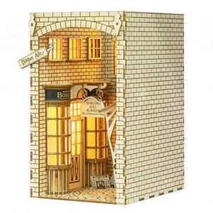 Kit De Bricolage Pour Coin Livre, Puzzle 3d En Bois, Modele De Livre, Kit De Construction, Decoration D'etagere, Ornement De Table Pour La Maison - Neuf