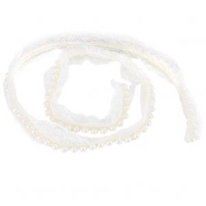 Ruban De Perles En Dentelle Fait A La Main, 1 Yard, Decoration Pour Vetements, Accessoires #1 - Neuf