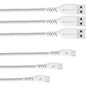 Usb C Câble Chargeur (3 Pack) Pour Appareils Usb Type C Samsung Tab A8 10.5, Tab A7 Lite 2021, Tab A7 10.4, Tab S7 Fe/Plus, Tab S8, Tab S6 Lite, Tablette Lenovo Tab P11 Plus, M10/Plus [Blanc] - Neuf