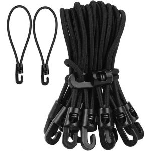 CHECARZHN--NO1-20 Pièces Élastique De Tension À Crochet, Caoutchouc Avec Crochet Et Boucle, Tendeur 10Cm Avec Crochet, Tendeur Haute Résistance, Sangle De Chargement Camion, Sangle Élastique Avec Crochet - Neuf