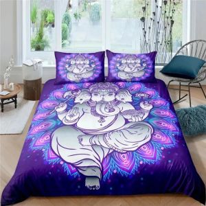 Parure De Lit Motif Éléphant Indien, Seigneur Ganesh, Style Bohème, Mandala, Housse De Couette, King Size, Pour Garcon S Et Filles, Decoration De Chambre - Neuf