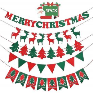 D&eacute;cor de no&euml;l Banni&egrave;res pour la Maison - F&ecirc;te de la Fen&ecirc;tre d'Affichage des Solutions - Neuf