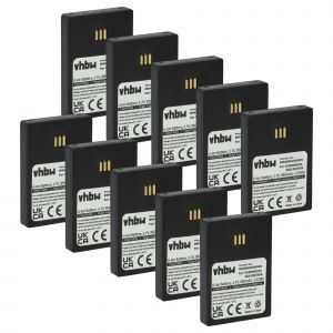 vhbw 10x Batterie remplacement pour Alcatel 3BN78404AA pour t&eacute;l&eacute;phone fixe sans fil (950mAh, 3,7V, Li-ion) noir - Neuf