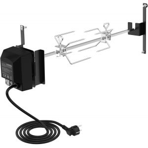 Ulteronixshop-Onlyfire BRK-6099 Barbecue R&ocirc;tisserie Set en Acier Inoxydable, R&ocirc;tissoires pour Barbecue avec Moteur, 2 Fourchettes &agrave; Viande, Set de Broche &agrave; Griller pour Barbecue &agrave; Charbon de Bois Web - Neuf