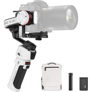 lbgwp60-Crane M3S Combo [Official] Stabilisateur Appareil Photo À 3 Axes Avec Lumière D'Appoint, Clip Smartphone, Sac À Dos, Trépied, Gimbal Caméra Pour Action Camera, Appareil Photo Compact, Ect - Neuf