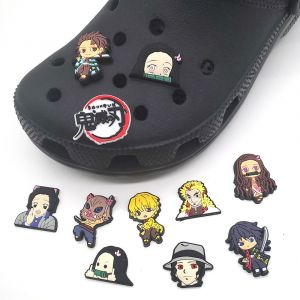 Lot De 11 Breloques De Chaussures Demon Slayer Pour Décoration De Sabots, Sandales, Accessoires, Cadeaux De Fête - Neuf