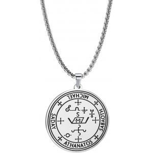 Kal-Collier Avec Poin&ccedil;on De L'archange Michel, Pendentif Talisman Protecteur, M&eacute;daillon D'ange Gardien, Amulettes De Protection Spirituelle Pour Hommes Et Femmes - Neuf