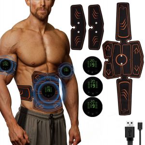Ceinture De Massage Abdominal Ems Pour La Maison Et Le Fitness En Ext&eacute;rieur, Patch Musculaire Abdominal Ems Pour La Sant&eacute; Abdominale, Orange - Neuf